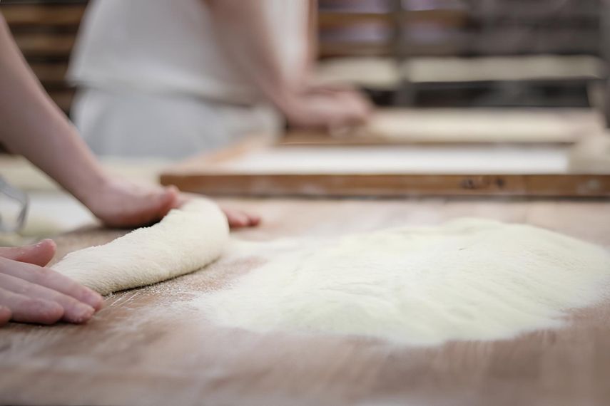 Teig in der Backstube